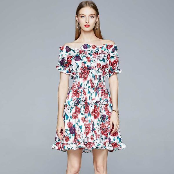 summer runway holiday dresses women's elegant off the shoulder slash neck flower printed ruffles mini beach party dress 210529, Black;gray
summer runway holiday dresses women's elegant off the shoulder slash neck flower printed ruffles mini beach party dress 210529, Black;gray