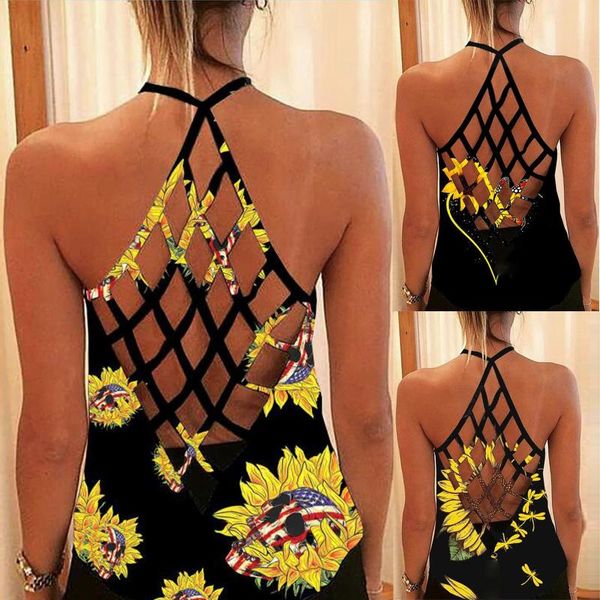 women's tanks & camis ladies fashion summer sleeveless halter cross-tie personalized printing vest hollow out grid exposed back solid c, White
women's tanks & camis ladies fashion summer sleeveless halter cross-tie personalized printing vest hollow out grid exposed back solid c, White
