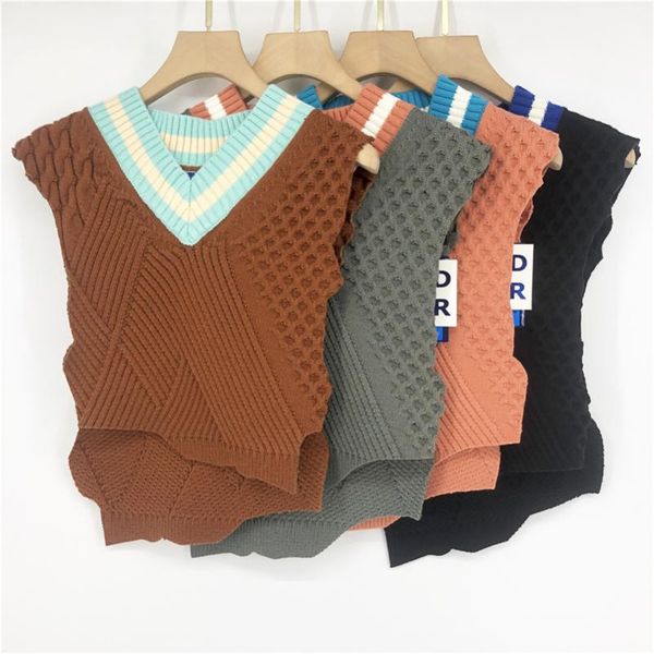 men's vests 2021fw ader error sweaters vest men women 1:1 irregular knitted adererror sleeveless sweater pullovers, Black;white
men's vests 2021fw ader error sweaters vest men women 1:1 irregular knitted adererror sleeveless sweater pullovers, Black;white