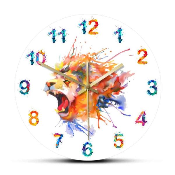 wall clocks watercolor roaring lion with colorful numbers printed acrylic hanging clock animal design painting art decor watch
wall clocks watercolor roaring lion with colorful numbers printed acrylic hanging clock animal design painting art decor watch