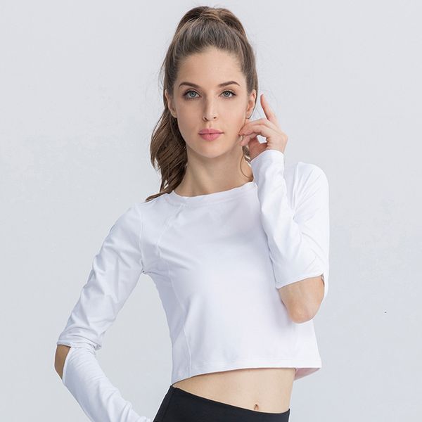 women's t-shirt navel exposed yoga women's long sleeve net red thin fitns cloth elastic sports top, White
women's t-shirt navel exposed yoga women's long sleeve net red thin fitns cloth elastic sports top, White