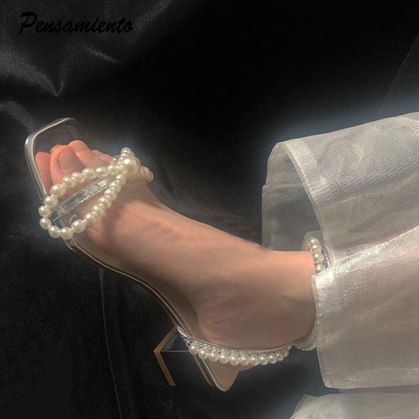 elegant pearls women sandals comfortable thick heeled bead strap summer party shoes high heels wedding bride woman, Black
elegant pearls women sandals comfortable thick heeled bead strap summer party shoes high heels wedding bride woman, Black