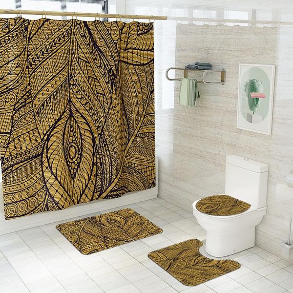 bath mats bathroom shower curtain mat cover non-slip carpet with four-piece accessories
bath mats bathroom shower curtain mat cover non-slip carpet with four-piece accessories