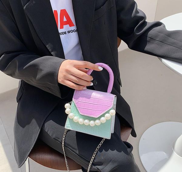 luxury girls pearl chain handbag 2021 children gradient one shoulder bags kids crocodile grain messenger bag women mini purse a6746, Black
luxury girls pearl chain handbag 2021 children gradient one shoulder bags kids crocodile grain messenger bag women mini purse a6746, Black