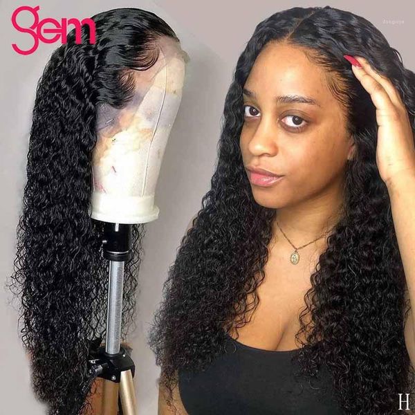 curly human hair wig 4x4 lace closure gem 150 density brazilian remy front 30 inch wigs for black women1, Black;brown
curly human hair wig 4x4 lace closure gem 150 density brazilian remy front 30 inch wigs for black women1, Black;brown