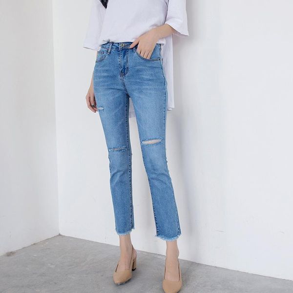 hole jeans for women ripped high waisted straight bleached harajuku denim pants women's, Blue
hole jeans for women ripped high waisted straight bleached harajuku denim pants women's, Blue