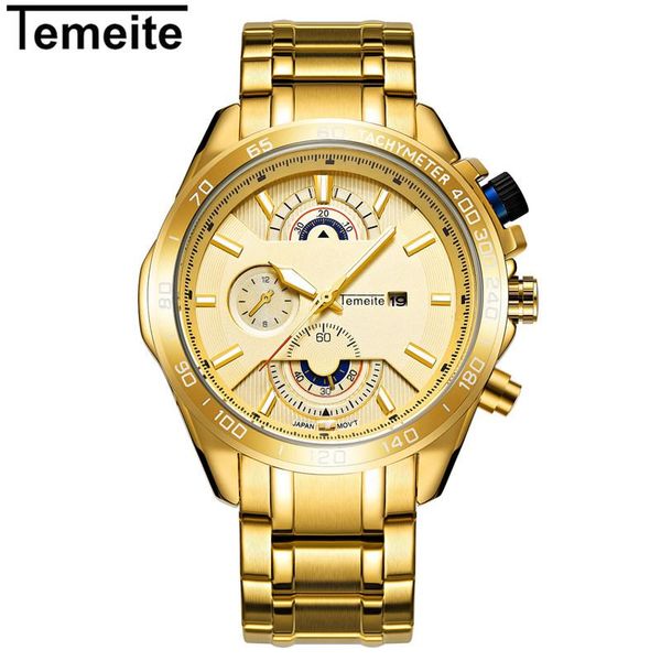 wristwatches temeite brand men watch big dial with date for business stainless steel strap false triple eye relogio masculino, Slivery;brown
wristwatches temeite brand men watch big dial with date for business stainless steel strap false triple eye relogio masculino, Slivery;brown