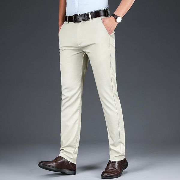 men's pants spring and summer casual pants, non-iron bamboo fiber thin business straight loose elastic trousers., Black
men's pants spring and summer casual pants, non-iron bamboo fiber thin business straight loose elastic trousers., Black