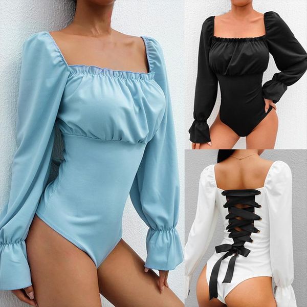 fall clothing long sleeve women romper bodysuits s 5xl plus size vintage square neck lace up backless jumpsuit club, Black;white
fall clothing long sleeve women romper bodysuits s 5xl plus size vintage square neck lace up backless jumpsuit club, Black;white