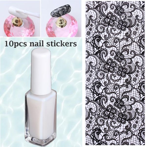 10pcs black white lace nail foils with glue polish flower sticker pattern design transfer decals art decorations1
10pcs black white lace nail foils with glue polish flower sticker pattern design transfer decals art decorations1