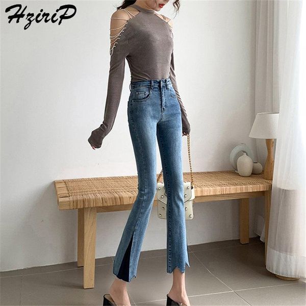women's jeans hzirip elastic high waist women wave autumn office lady casual flare slim fit fashion fresh ankle length pants, Blue
women's jeans hzirip elastic high waist women wave autumn office lady casual flare slim fit fashion fresh ankle length pants, Blue