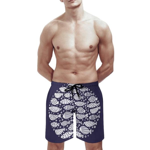 cute fish purple print men's cool beach shorts summer swim trunks quick dry mesh lining board with pockets, White;black
cute fish purple print men's cool beach shorts summer swim trunks quick dry mesh lining board with pockets, White;black