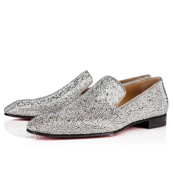 brand red bottom loafers luxury party wedding shoes designer suede with rhinestone strass dress shoe for mens slip on flats, Black
brand red bottom loafers luxury party wedding shoes designer suede with rhinestone strass dress shoe for mens slip on flats, Black