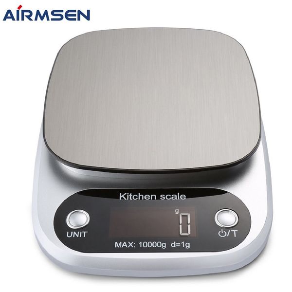 airmsen household kitchen scale electronic food scale baking scale measuring tool stainless steel platform with lcd display 1g 
airmsen household kitchen scale electronic food scale baking scale measuring tool stainless steel platform with lcd display 1g