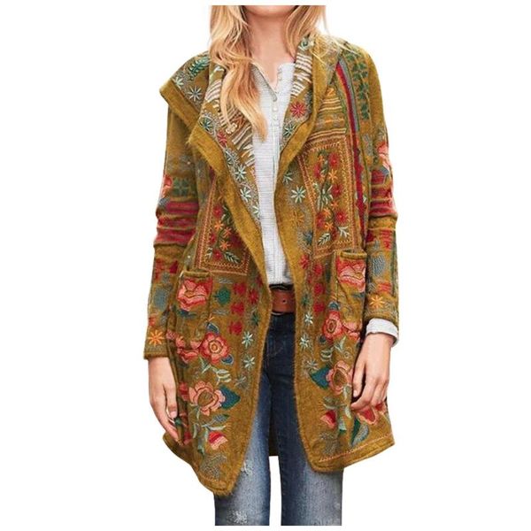 women's trench coats zoulv women fashion vintage long sleeve flower print folk-custom pocket casual outwear winter warm parka, Tan;black
women's trench coats zoulv women fashion vintage long sleeve flower print folk-custom pocket casual outwear winter warm parka, Tan;black