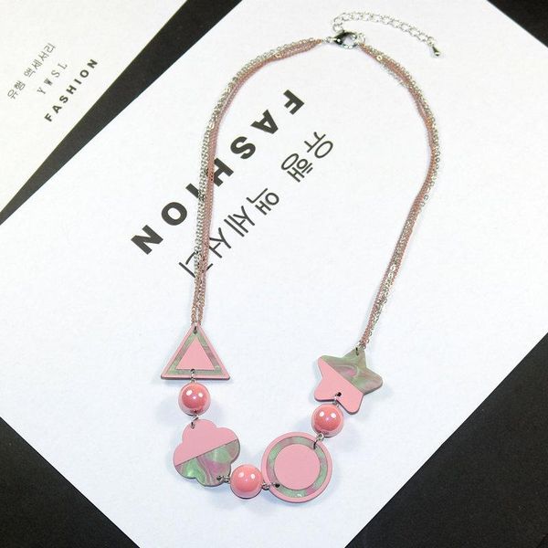 pendant necklaces candy color women geometric resin sweet flower necklace fashion jewelry sweater chain trendy accessories, Silver
pendant necklaces candy color women geometric resin sweet flower necklace fashion jewelry sweater chain trendy accessories, Silver