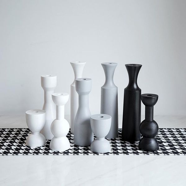 candle holders sweet wooden candlesticks home decorative candlestick white/grey/black wedding decoration supplier
candle holders sweet wooden candlesticks home decorative candlestick white/grey/black wedding decoration supplier
