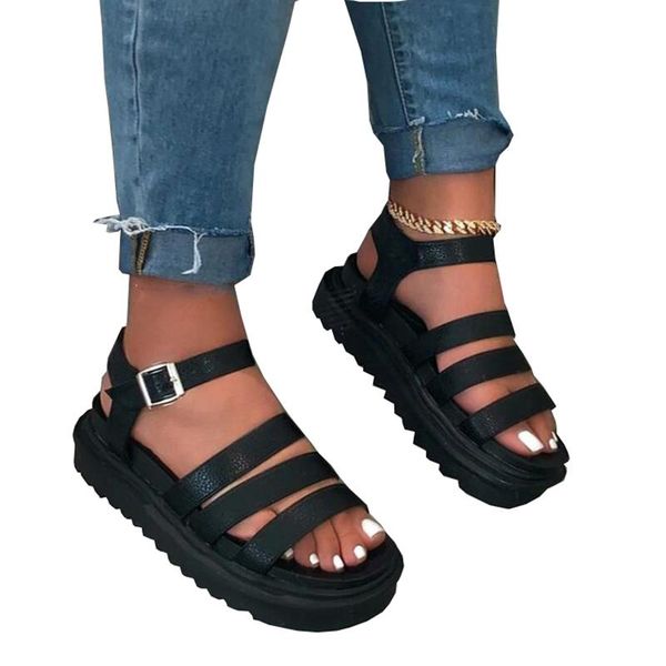 sandals women's shoes 2021 summer and spring rome style thick soled flat slippers women, Black
sandals women's shoes 2021 summer and spring rome style thick soled flat slippers women, Black