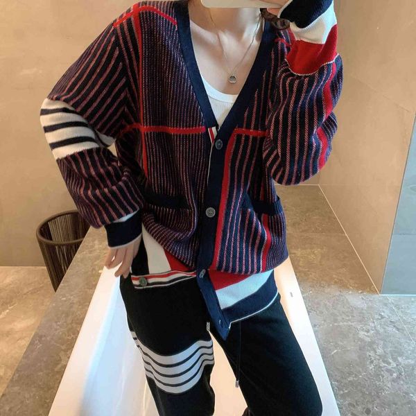 tbv collar color stripe small fresh college style cardigan coat women's 2021 autumn korean sweet knitted sweater short, White;black
tbv collar color stripe small fresh college style cardigan coat women's 2021 autumn korean sweet knitted sweater short, White;black