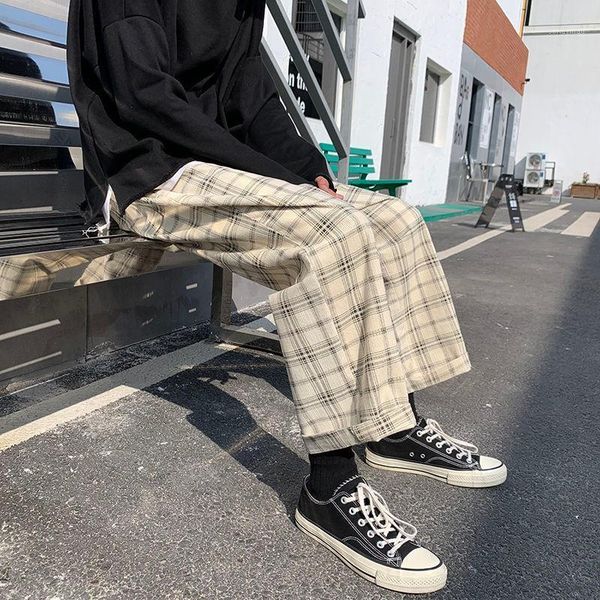 men streetwear hip-hop straight wide-leg pants autumn winter thickened corduroy men's fashion casual retro plaid, Black
men streetwear hip-hop straight wide-leg pants autumn winter thickened corduroy men's fashion casual retro plaid, Black