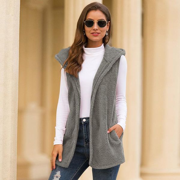 woman sleeveless wool vest winter outerwear womens hooded vests long jacket chaquetas mujeres trendy chalecos para mujer women's, Black;white
woman sleeveless wool vest winter outerwear womens hooded vests long jacket chaquetas mujeres trendy chalecos para mujer women's, Black;white