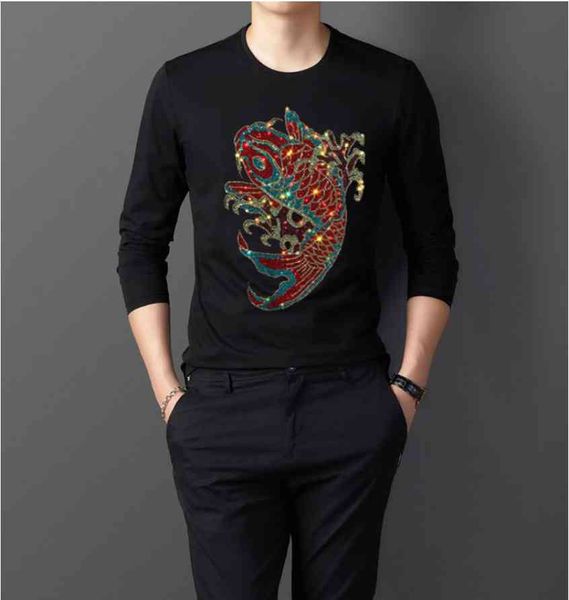 men's t-shirts 2021 brand of men long tshirt casual fitness clothes nice shirt strass, White;black
men's t-shirts 2021 brand of men long tshirt casual fitness clothes nice shirt strass, White;black