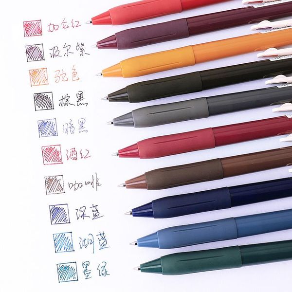 gel pens 5pcs/box vintage colored press 0.5mm fine point coloring pen student reading marker stationery supplies journal
gel pens 5pcs/box vintage colored press 0.5mm fine point coloring pen student reading marker stationery supplies journal