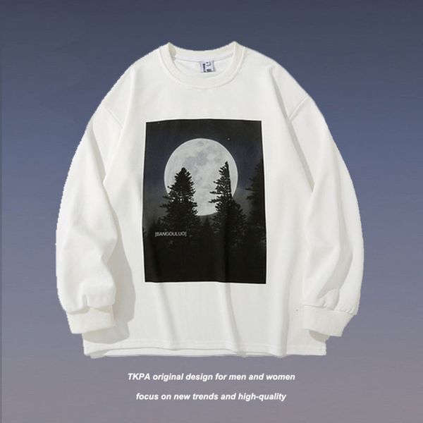 tkpa ins harajuku printed long sleeve t-shirt men's and women's fashion brand high street loose oversize bottomed sweater, Black
tkpa ins harajuku printed long sleeve t-shirt men's and women's fashion brand high street loose oversize bottomed sweater, Black