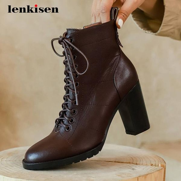 boots lenkisen high street fashion genuine leather european design round toe super heel zipper beauty lady dating ankle l55, Black
boots lenkisen high street fashion genuine leather european design round toe super heel zipper beauty lady dating ankle l55, Black