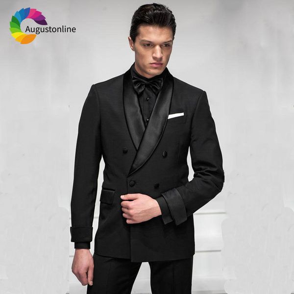 men's suits & blazers double breasted groom tuxedo black shawl lapel slim fit men wedding formal costume homme man blazer jac, White;black
men's suits & blazers double breasted groom tuxedo black shawl lapel slim fit men wedding formal costume homme man blazer jac, White;black