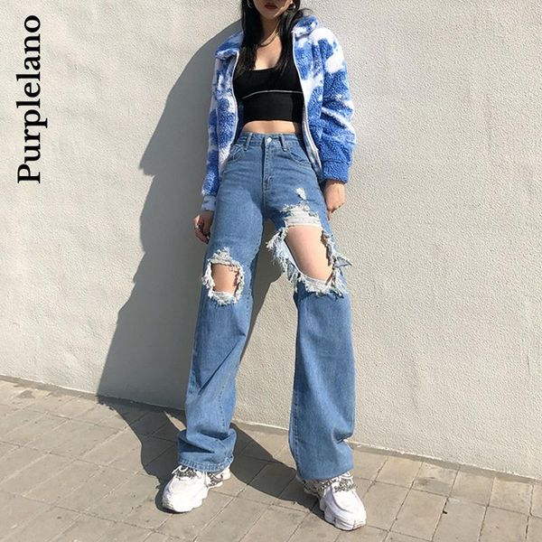 women's jeans blue ripped holes high waisted straight loose woman baggy pants streetwear 2021 purplelano
women's jeans blue ripped holes high waisted straight loose woman baggy pants streetwear 2021 purplelano