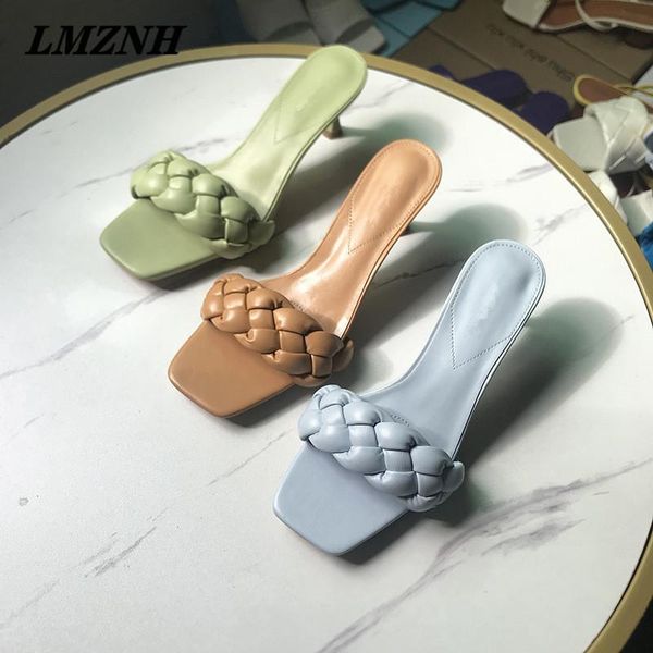 sandals lmznh 2021 woven brand women square toe stiletto high-quality mules casual simple designer shoes, Black
sandals lmznh 2021 woven brand women square toe stiletto high-quality mules casual simple designer shoes, Black