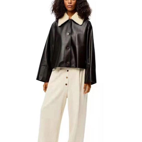 women's leather & faux woman coat 100% real 2021 fashion natural sheepskin female jackets fur collar short ladies h910, Black
women's leather & faux woman coat 100% real 2021 fashion natural sheepskin female jackets fur collar short ladies h910, Black