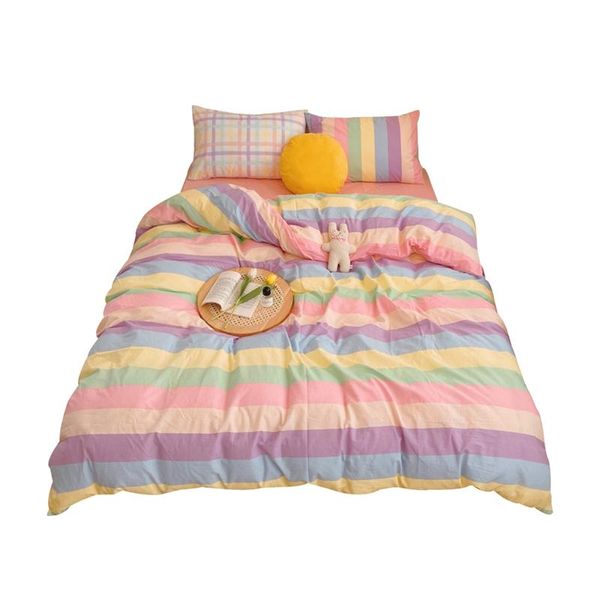 sheets & sets rainbow cover set twin,set of 4 colorful stripes with zipper closure,cotton cute bedding sheet
sheets & sets rainbow cover set twin,set of 4 colorful stripes with zipper closure,cotton cute bedding sheet