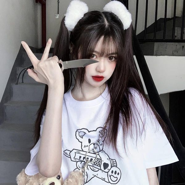 women's t-shirt japanese print loose short sleeves aesthetics graphic sleeve cotton t shirts female camisetas verano mujer, White
women's t-shirt japanese print loose short sleeves aesthetics graphic sleeve cotton t shirts female camisetas verano mujer, White