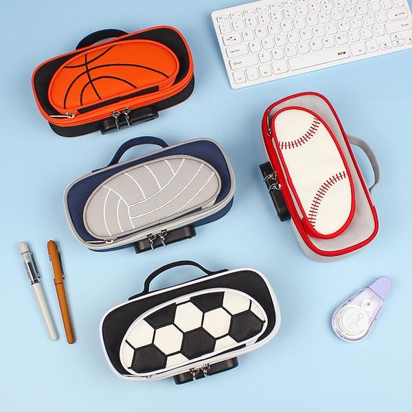pencil cases 8 inch oxford pu pen holder , ball serisepencil box baseball case with password lock large-capacity stationery
pencil cases 8 inch oxford pu pen holder , ball serisepencil box baseball case with password lock large-capacity stationery