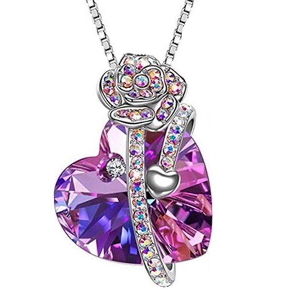 pendant necklaces 2021 angel crystal trend rose flower necklace charm silver color beauty jewelry for women
pendant necklaces 2021 angel crystal trend rose flower necklace charm silver color beauty jewelry for women