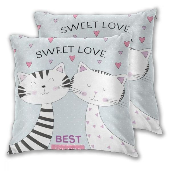 pillow case decorative pillowcase lovely cats with sweet love throw square polyester cover for home office
pillow case decorative pillowcase lovely cats with sweet love throw square polyester cover for home office