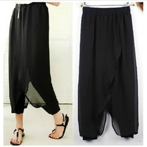 women's pants & capris spring and summer trousers casual plus size loose harem mm chiffon skinny skirt women streetwear, Black;white
women's pants & capris spring and summer trousers casual plus size loose harem mm chiffon skinny skirt women streetwear, Black;white