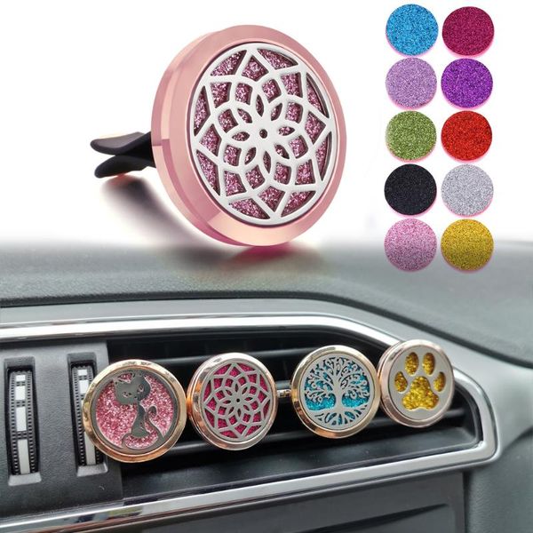 car air freshener rose gold perfume vent clip flower auto interior decoration drop