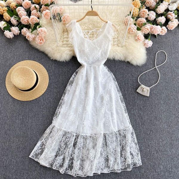 casual dresses singreiny backless embroidery dress women elegant french sleeveless a-line party summer fashion mesh ruffles, Black;gray
casual dresses singreiny backless embroidery dress women elegant french sleeveless a-line party summer fashion mesh ruffles, Black;gray
