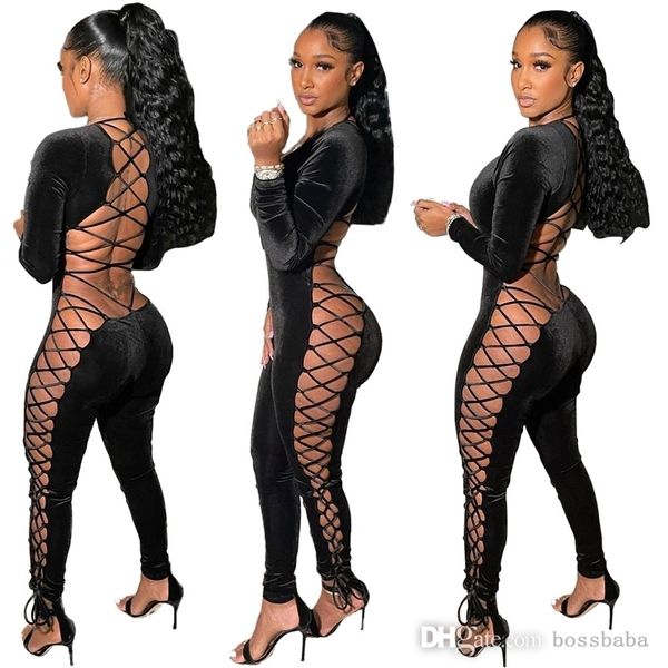 hollow out jumpsuits designer women bandage bodysuit new fashion gold velvet strap and rope rompers, Black;white
hollow out jumpsuits designer women bandage bodysuit new fashion gold velvet strap and rope rompers, Black;white