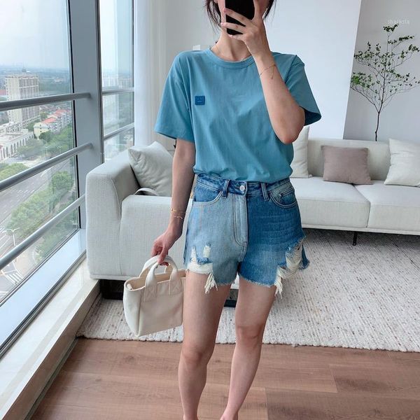 women's shorts 2021 spring summer denim asymmetrical high waist short pants slim ladies fashion jeans with pockets, White;black
women's shorts 2021 spring summer denim asymmetrical high waist short pants slim ladies fashion jeans with pockets, White;black