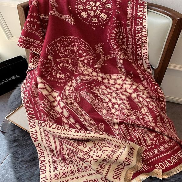 scarves winter cashmere scarf cute giraffe pashmina shawl ladies knitted sjaal echarpe spain soft bufanda mujer christmas gift for women, Blue;gray
scarves winter cashmere scarf cute giraffe pashmina shawl ladies knitted sjaal echarpe spain soft bufanda mujer christmas gift for women, Blue;gray