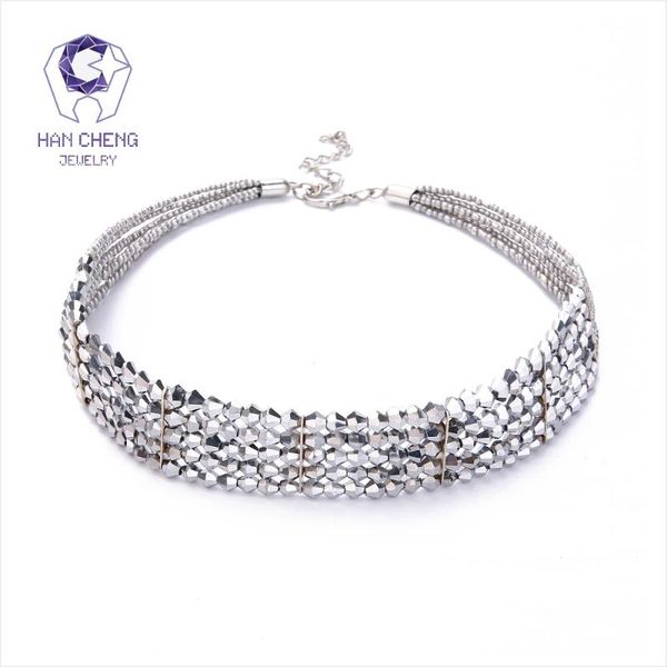 chokers hancheng fashion simple punk black silver color multilayer bead choker necklace women necklaces beaded collar jewelry bijoux, Golden;silver
chokers hancheng fashion simple punk black silver color multilayer bead choker necklace women necklaces beaded collar jewelry bijoux, Golden;silver