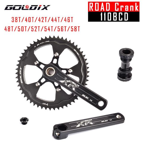 bike heels & chainwheels goldix road folding hollow sprockets crankset 170/172.5/175mm 110bcd 38t-58t crank chainring with bottom brack
bike heels & chainwheels goldix road folding hollow sprockets crankset 170/172.5/175mm 110bcd 38t-58t crank chainring with bottom brack