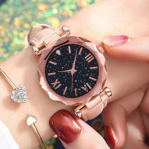 wristwatches women watches luxurious women's casual quartz leather band starry sky watch analog wrist dress gift zegarki damskie#w, Slivery;brown
wristwatches women watches luxurious women's casual quartz leather band starry sky watch analog wrist dress gift zegarki damskie#w, Slivery;brown