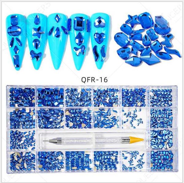 nail art decorations 21 grid flat-bottomed shape size mixed drill double-point pen clear crystal ab rhinestones diy accessory set, Silver;gold
nail art decorations 21 grid flat-bottomed shape size mixed drill double-point pen clear crystal ab rhinestones diy accessory set, Silver;gold