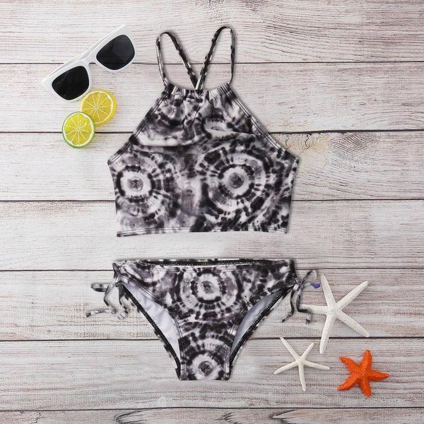 women's swimwear girls' daisy beach sport halter tankini kids bikinis 2021 summer two-piece suits kid swimsuit outfits 8-14 years, White;black
women's swimwear girls' daisy beach sport halter tankini kids bikinis 2021 summer two-piece suits kid swimsuit outfits 8-14 years, White;black