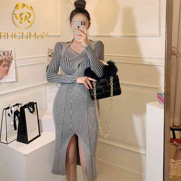 winter women v-neck tight slit knitted dresses office dress elegant bottoming knit soft warm stripe sweater 210506, Black;gray
winter women v-neck tight slit knitted dresses office dress elegant bottoming knit soft warm stripe sweater 210506, Black;gray
